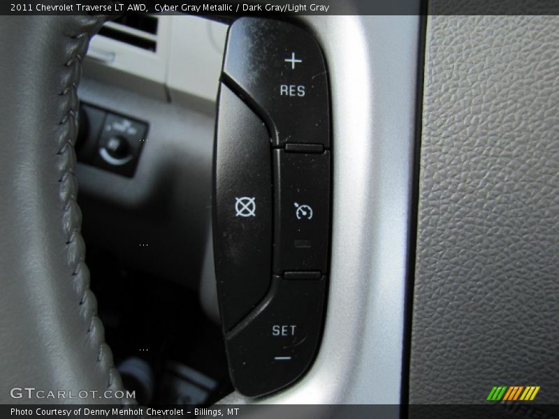Cyber Gray Metallic / Dark Gray/Light Gray 2011 Chevrolet Traverse LT AWD