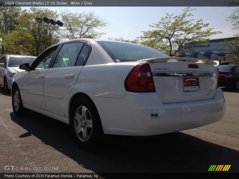 White / Gray 2004 Chevrolet Malibu LT V6 Sedan
