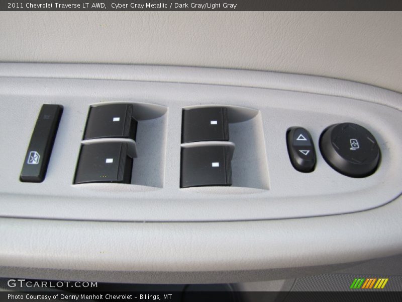 Cyber Gray Metallic / Dark Gray/Light Gray 2011 Chevrolet Traverse LT AWD