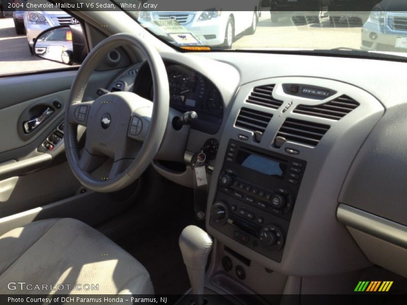 White / Gray 2004 Chevrolet Malibu LT V6 Sedan