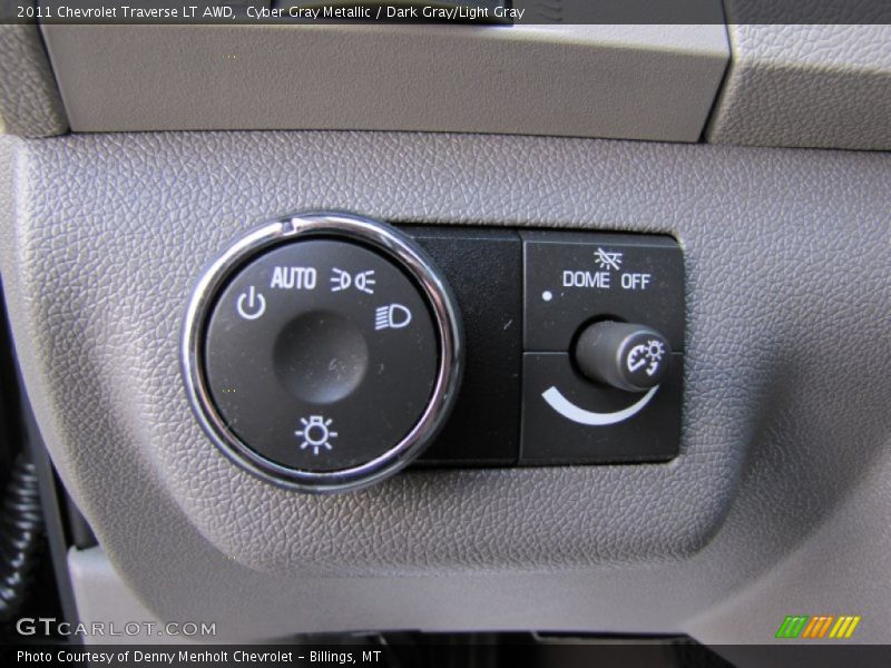Cyber Gray Metallic / Dark Gray/Light Gray 2011 Chevrolet Traverse LT AWD