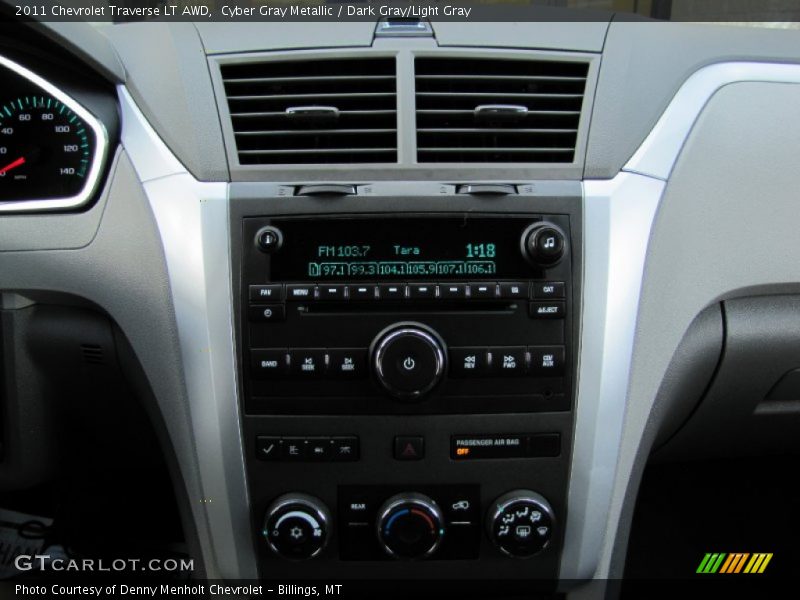 Cyber Gray Metallic / Dark Gray/Light Gray 2011 Chevrolet Traverse LT AWD