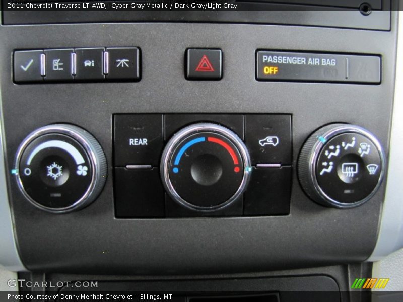 Cyber Gray Metallic / Dark Gray/Light Gray 2011 Chevrolet Traverse LT AWD