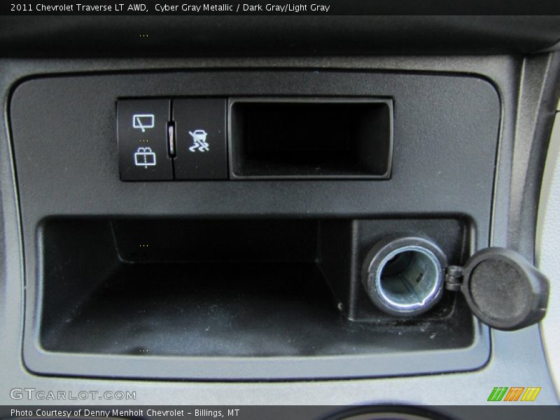 Cyber Gray Metallic / Dark Gray/Light Gray 2011 Chevrolet Traverse LT AWD