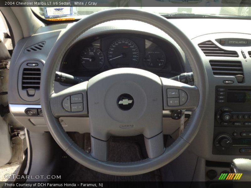 White / Gray 2004 Chevrolet Malibu LT V6 Sedan