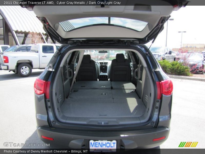 Cyber Gray Metallic / Dark Gray/Light Gray 2011 Chevrolet Traverse LT AWD