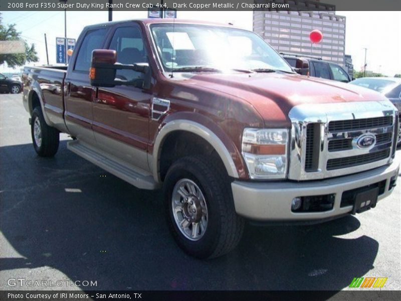 Dark Copper Metallic / Chaparral Brown 2008 Ford F350 Super Duty King Ranch Crew Cab 4x4