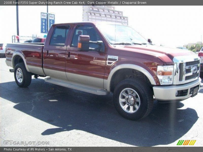 Dark Copper Metallic / Chaparral Brown 2008 Ford F350 Super Duty King Ranch Crew Cab 4x4