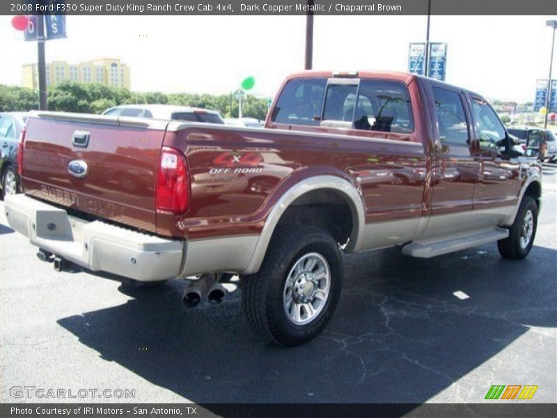 Dark Copper Metallic / Chaparral Brown 2008 Ford F350 Super Duty King Ranch Crew Cab 4x4