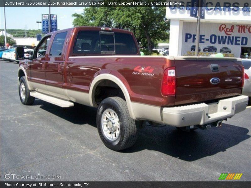 Dark Copper Metallic / Chaparral Brown 2008 Ford F350 Super Duty King Ranch Crew Cab 4x4