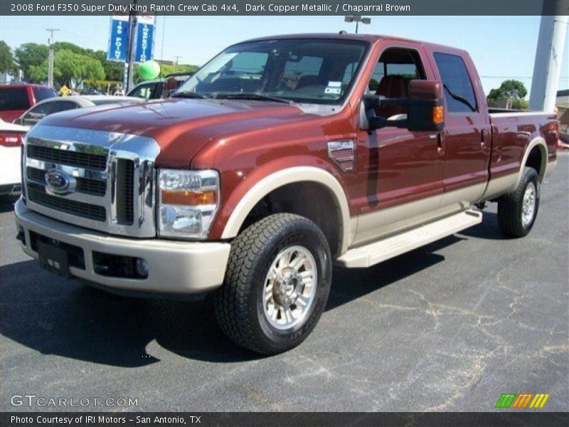 Dark Copper Metallic / Chaparral Brown 2008 Ford F350 Super Duty King Ranch Crew Cab 4x4
