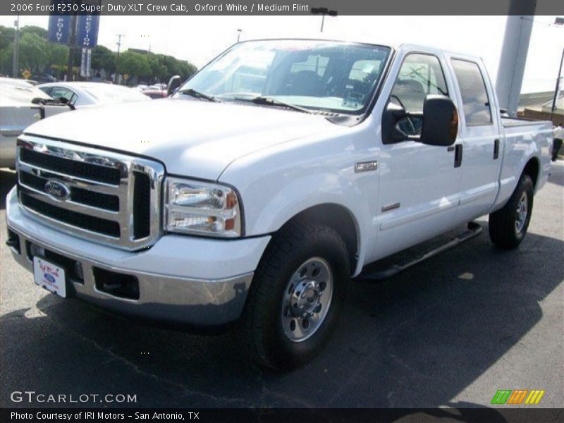Oxford White / Medium Flint 2006 Ford F250 Super Duty XLT Crew Cab