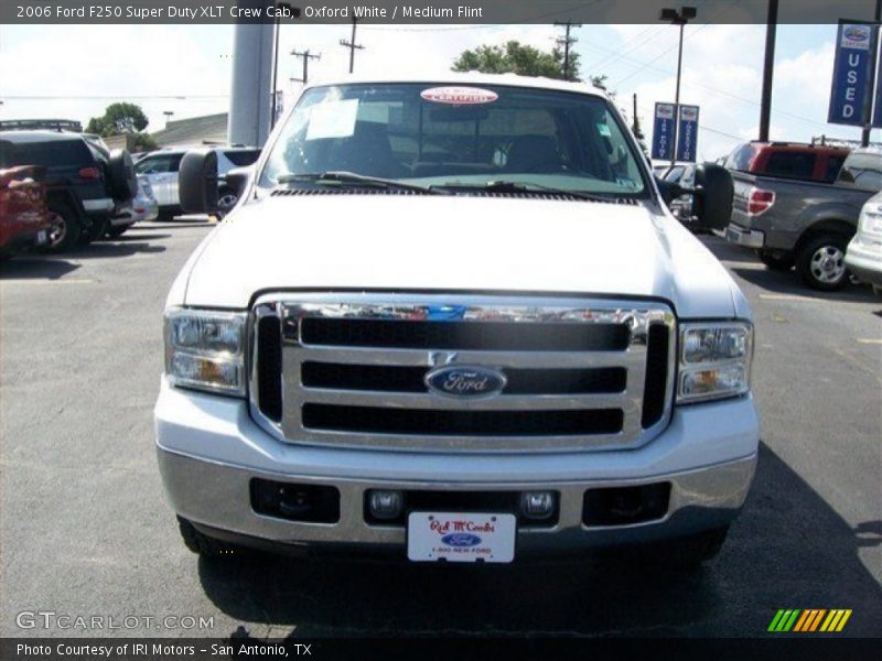 Oxford White / Medium Flint 2006 Ford F250 Super Duty XLT Crew Cab