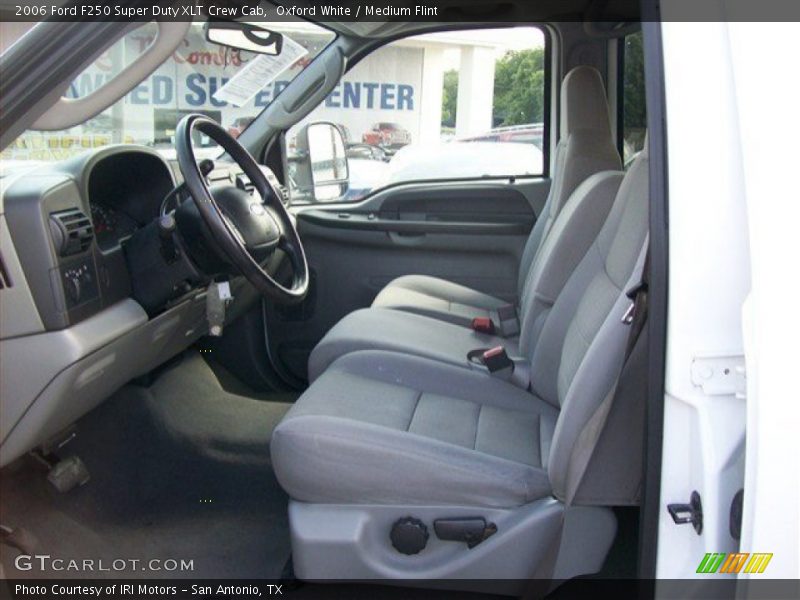 Oxford White / Medium Flint 2006 Ford F250 Super Duty XLT Crew Cab