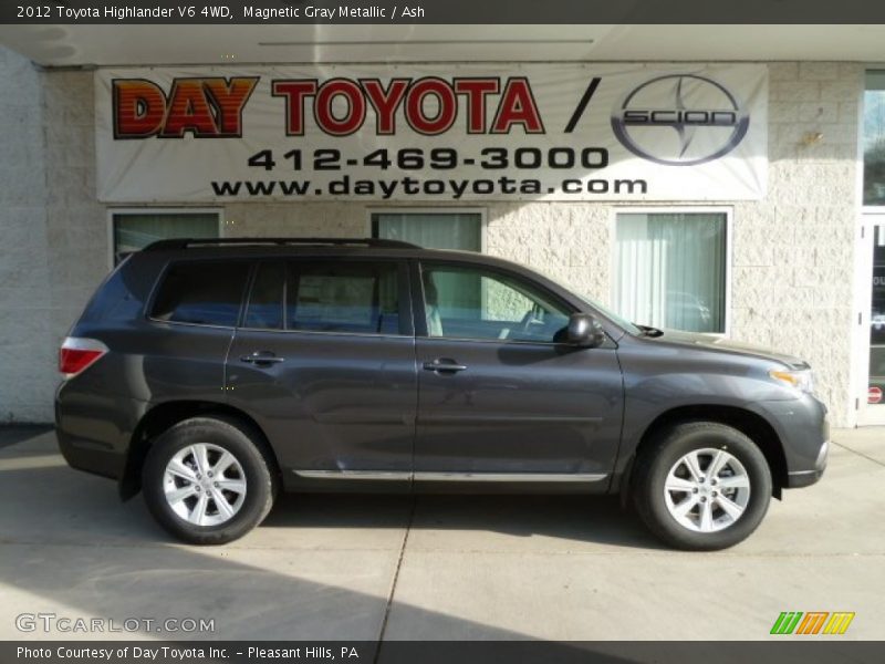 Magnetic Gray Metallic / Ash 2012 Toyota Highlander V6 4WD
