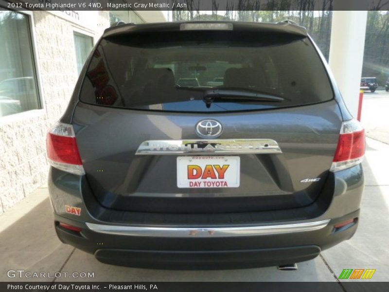 Magnetic Gray Metallic / Ash 2012 Toyota Highlander V6 4WD