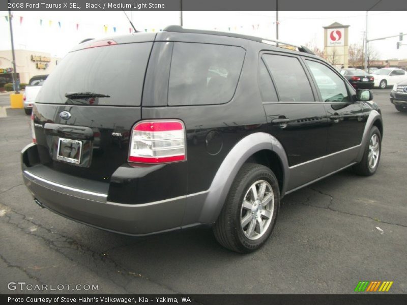 Black / Medium Light Stone 2008 Ford Taurus X SEL