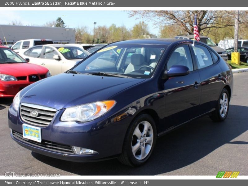 Regatta Blue Metallic / Gray 2008 Hyundai Elantra SE Sedan