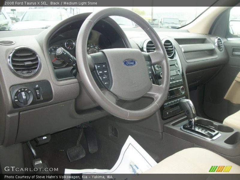 Black / Medium Light Stone 2008 Ford Taurus X SEL