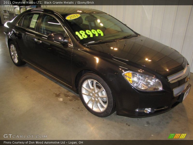 Black Granite Metallic / Ebony/Brick 2011 Chevrolet Malibu LTZ