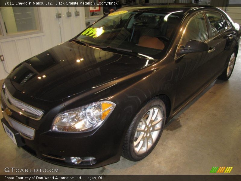 Black Granite Metallic / Ebony/Brick 2011 Chevrolet Malibu LTZ