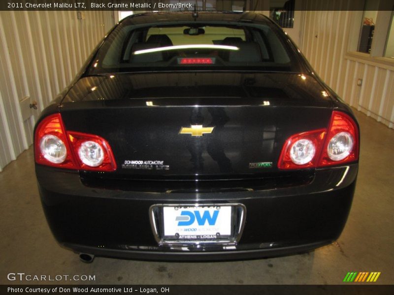 Black Granite Metallic / Ebony/Brick 2011 Chevrolet Malibu LTZ