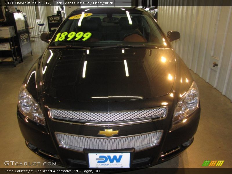 Black Granite Metallic / Ebony/Brick 2011 Chevrolet Malibu LTZ