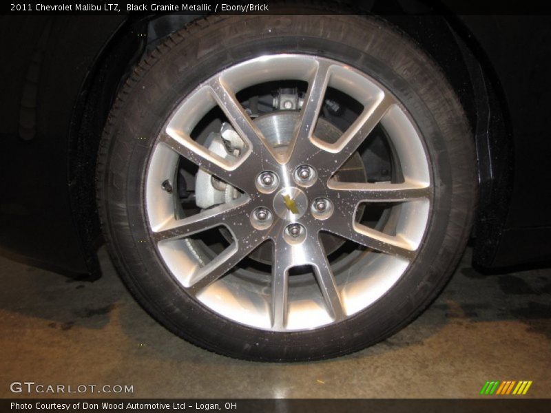 Black Granite Metallic / Ebony/Brick 2011 Chevrolet Malibu LTZ