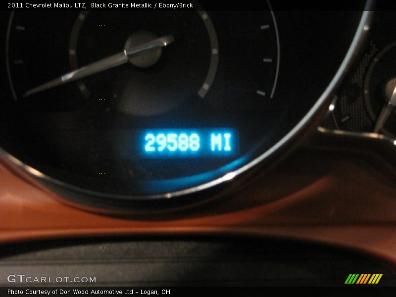 Black Granite Metallic / Ebony/Brick 2011 Chevrolet Malibu LTZ