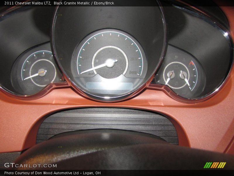 Black Granite Metallic / Ebony/Brick 2011 Chevrolet Malibu LTZ