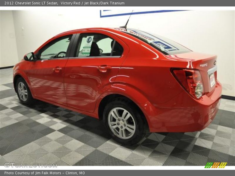 Victory Red / Jet Black/Dark Titanium 2012 Chevrolet Sonic LT Sedan