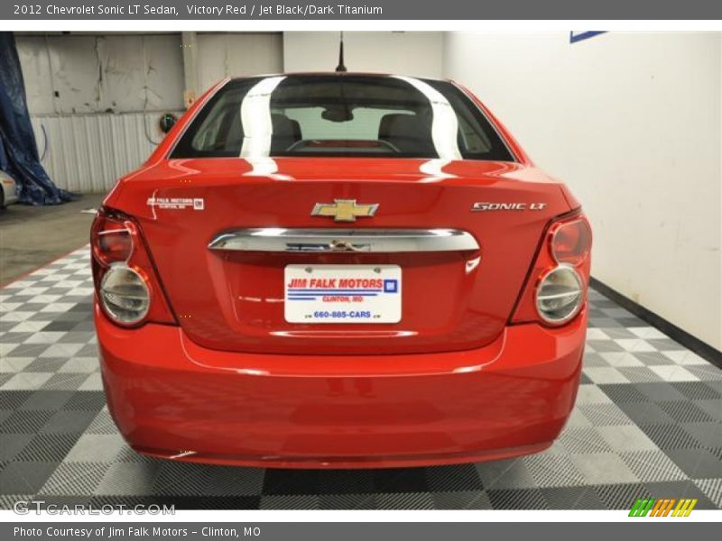 Victory Red / Jet Black/Dark Titanium 2012 Chevrolet Sonic LT Sedan