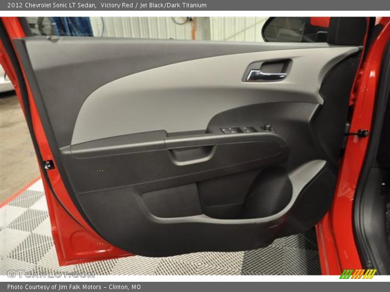 Victory Red / Jet Black/Dark Titanium 2012 Chevrolet Sonic LT Sedan
