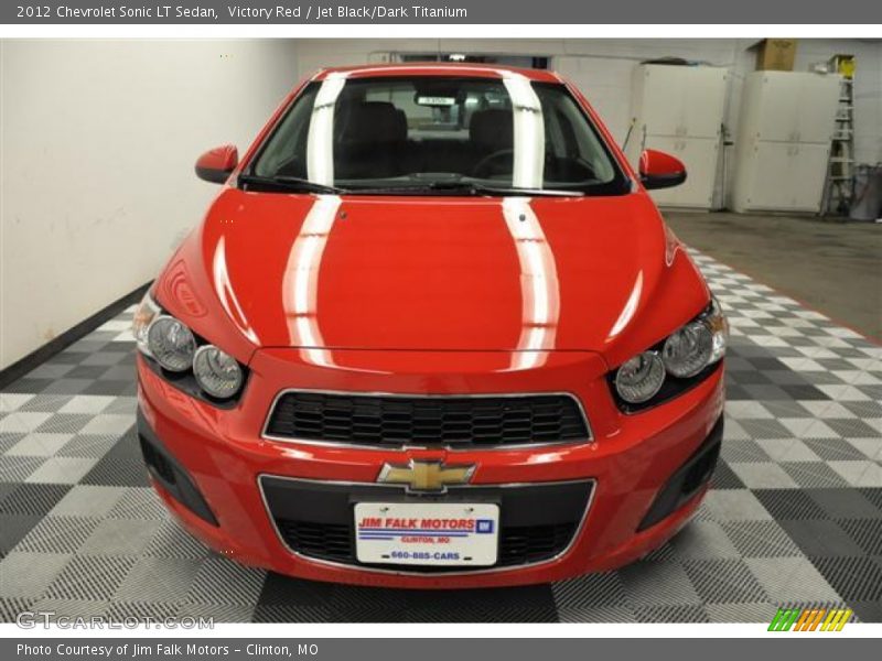 Victory Red / Jet Black/Dark Titanium 2012 Chevrolet Sonic LT Sedan