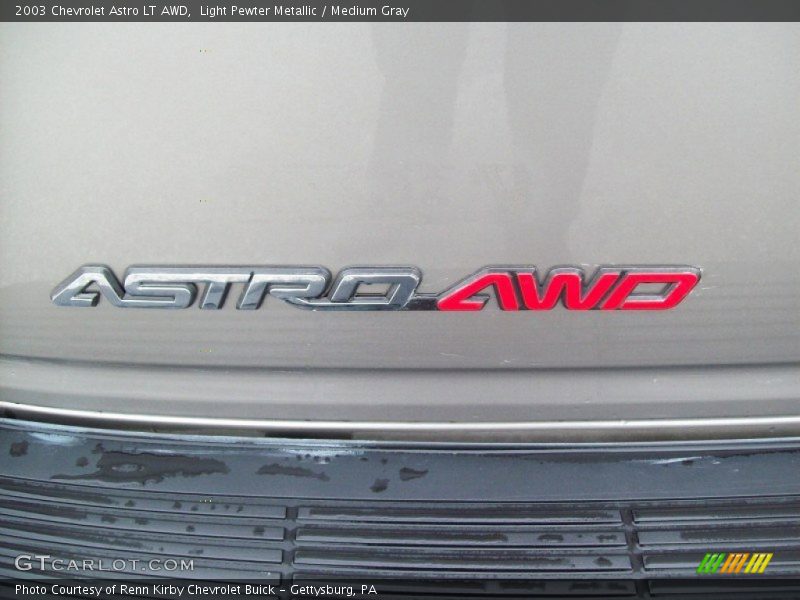 Light Pewter Metallic / Medium Gray 2003 Chevrolet Astro LT AWD