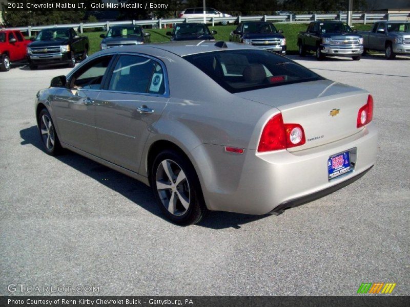 Gold Mist Metallic / Ebony 2012 Chevrolet Malibu LT