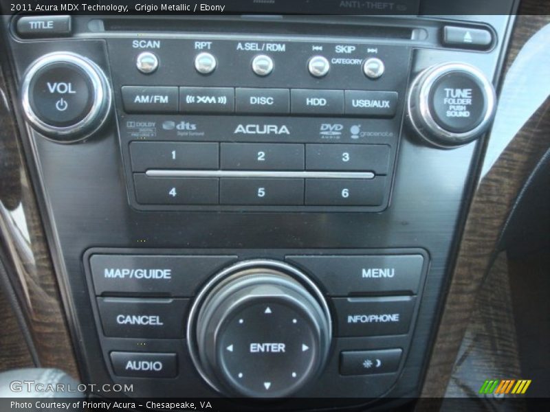 Grigio Metallic / Ebony 2011 Acura MDX Technology