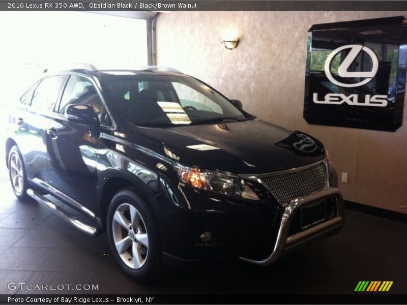 Obsidian Black / Black/Brown Walnut 2010 Lexus RX 350 AWD