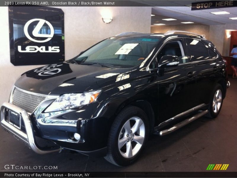 Obsidian Black / Black/Brown Walnut 2010 Lexus RX 350 AWD