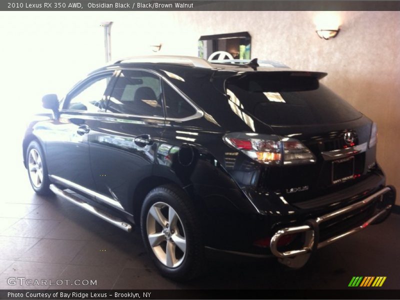 Obsidian Black / Black/Brown Walnut 2010 Lexus RX 350 AWD