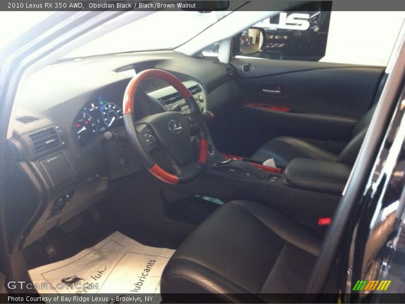 Obsidian Black / Black/Brown Walnut 2010 Lexus RX 350 AWD