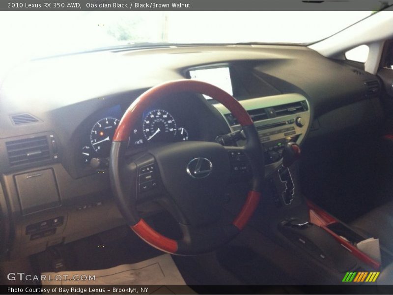 Obsidian Black / Black/Brown Walnut 2010 Lexus RX 350 AWD