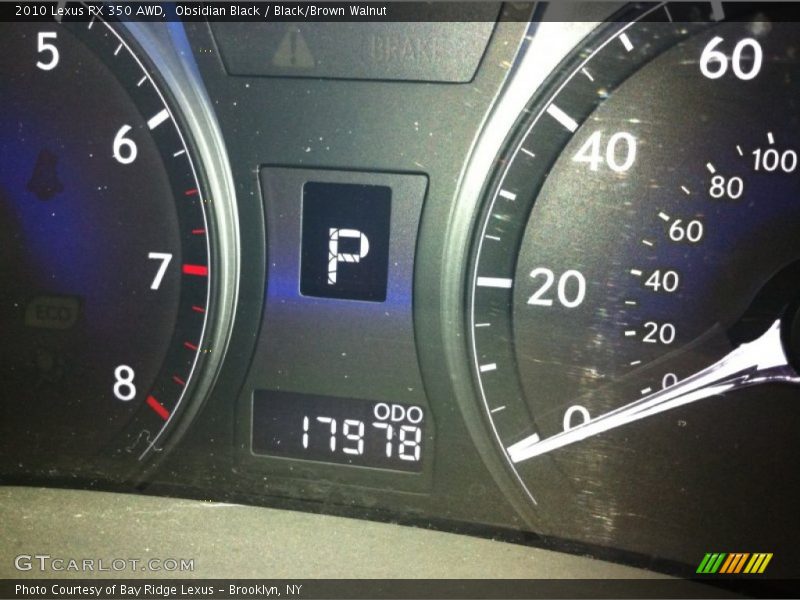 Obsidian Black / Black/Brown Walnut 2010 Lexus RX 350 AWD