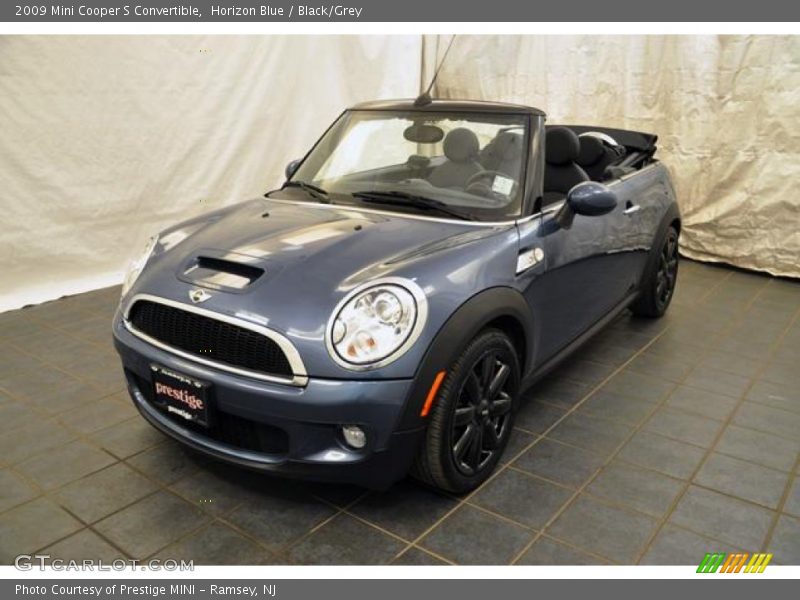 Horizon Blue / Black/Grey 2009 Mini Cooper S Convertible