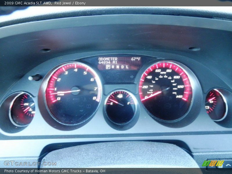 Red Jewel / Ebony 2009 GMC Acadia SLT AWD