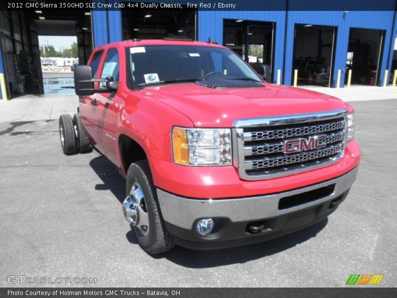 Fire Red / Ebony 2012 GMC Sierra 3500HD SLE Crew Cab 4x4 Dually Chassis