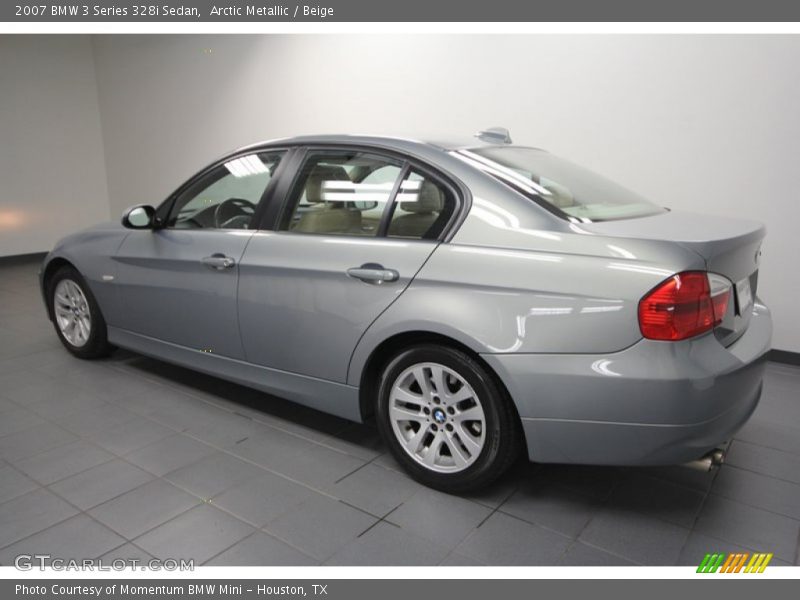 Arctic Metallic / Beige 2007 BMW 3 Series 328i Sedan