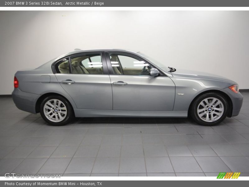 Arctic Metallic / Beige 2007 BMW 3 Series 328i Sedan