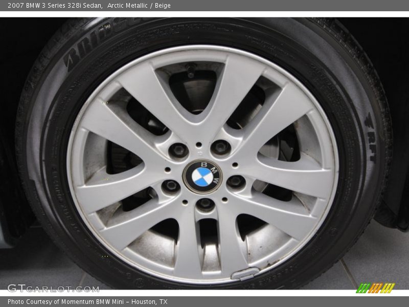 Arctic Metallic / Beige 2007 BMW 3 Series 328i Sedan