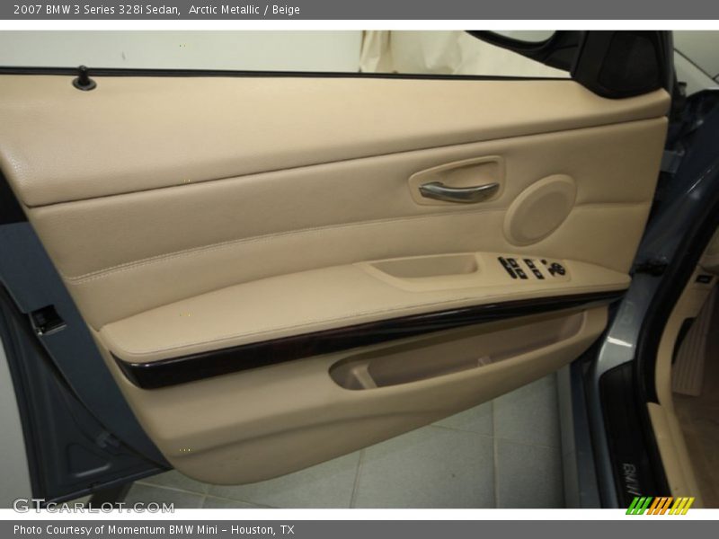 Arctic Metallic / Beige 2007 BMW 3 Series 328i Sedan